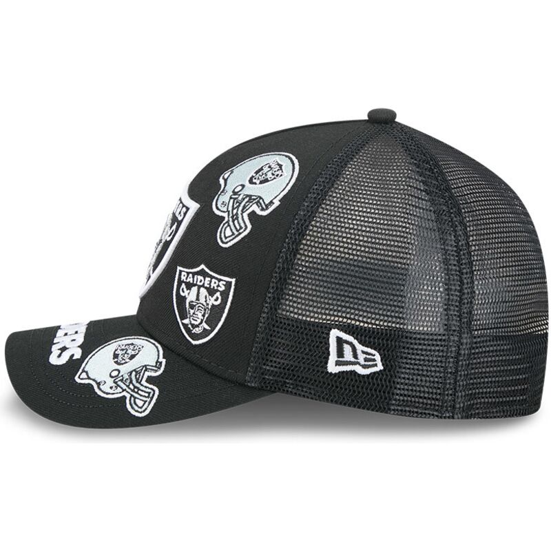 kepure-islenkta-juoda-snapback-9forty-m-crown-a-frame-all-over-las-vegas-raiders-nfl-new-era