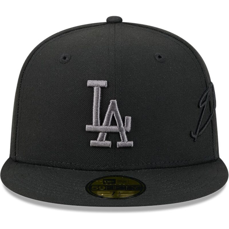 kepure-plokscia-juoda-priglundanti-59fifty-side-script-los-angeles-dodgers-mlb-new-era