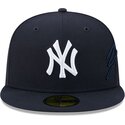 kepure-plokscia-tamsiai-melyna-priglundanti-59fifty-side-script-new-york-yankees-mlb-new-era