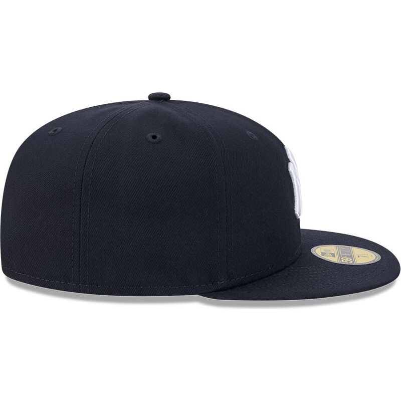 kepure-plokscia-tamsiai-melyna-priglundanti-59fifty-side-script-new-york-yankees-mlb-new-era