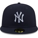kepure-plokscia-tamsiai-melyna-priglundanti-59fifty-rhinestone-badge-new-york-yankees-mlb-new-era