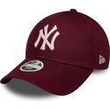 kepure-islenkta-raudona-reguliuojamas-rosa-9forty-metallic-new-york-yankees-mlb-new-era