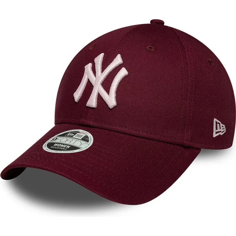kepure-islenkta-raudona-reguliuojamas-rosa-9forty-metallic-new-york-yankees-mlb-new-era