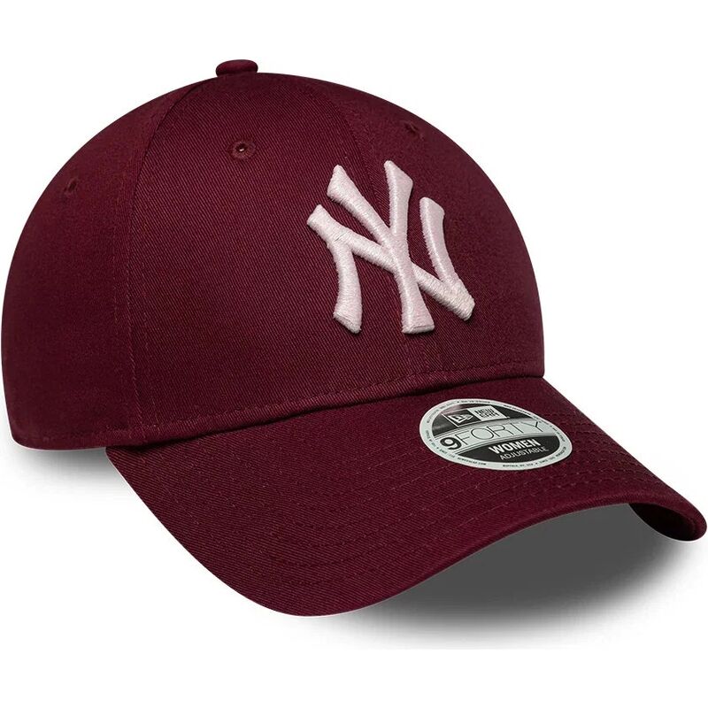 kepure-islenkta-raudona-reguliuojamas-rosa-9forty-metallic-new-york-yankees-mlb-new-era