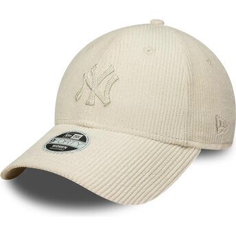Kepurė išlenkta smėlio reguliuojamas 9FORTY Cord New York Yankees MLB New Era