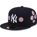 kepure-plokscia-tamsiai-melyna-priglundanti-59fifty-spike-lee-patches-new-york-yankees-mlb-new-era