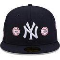 kepure-plokscia-tamsiai-melyna-priglundanti-59fifty-spike-lee-patches-new-york-yankees-mlb-new-era
