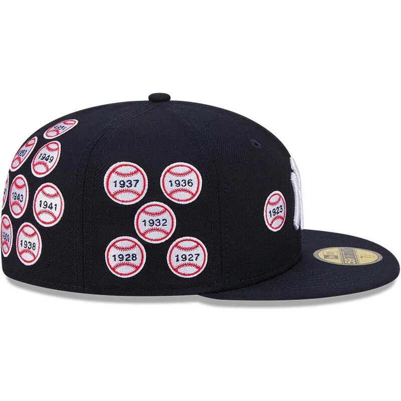 kepure-plokscia-tamsiai-melyna-priglundanti-59fifty-spike-lee-patches-new-york-yankees-mlb-new-era