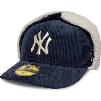 Kepurė išlenkta tamsiai mėlyna priglundanti 59FIFTY Cord Dog Ear New York Yankees MLB New Era