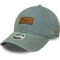 kepure-islenkta-melyna-reguliuojamas-9twenty-denim-los-angeles-dodgers-mlb-new-era