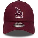 kepure-islenkta-raudona-reguliuojamas-9forty-team-outline-los-angeles-dodgers-mlb-new-era