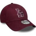 kepure-islenkta-raudona-reguliuojamas-9forty-team-outline-los-angeles-dodgers-mlb-new-era