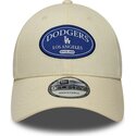 kepure-islenkta-kremine-reguliuojamas-9forty-patch-los-angeles-dodgers-mlb-new-era