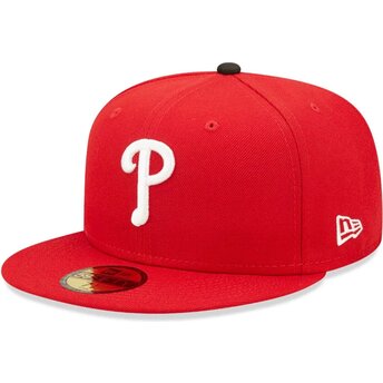 Kepurė plokščia raudona priglundanti 59FIFTY AC Perf Philadelphia Phillies MLB New Era