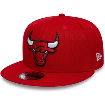 Kepurė plokščia raudona snapback 9FIFTY Chicago Bulls NBA...