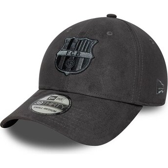 Kepurė išlenkta pilka priglundanti 39THIRTY Faux Suede FC Barcelona LALIGA New Era