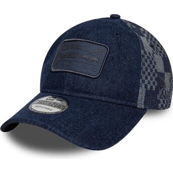 Kepurė išlenkta tamsiai mėlyna reguliuojamas 9TWENTY Patterned Denim Red Bull Racing Formula 1 New Era