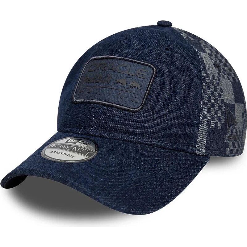 kepure-islenkta-tamsiai-melyna-reguliuojamas-9twenty-patterned-denim-red-bull-racing-formula-1-new-era