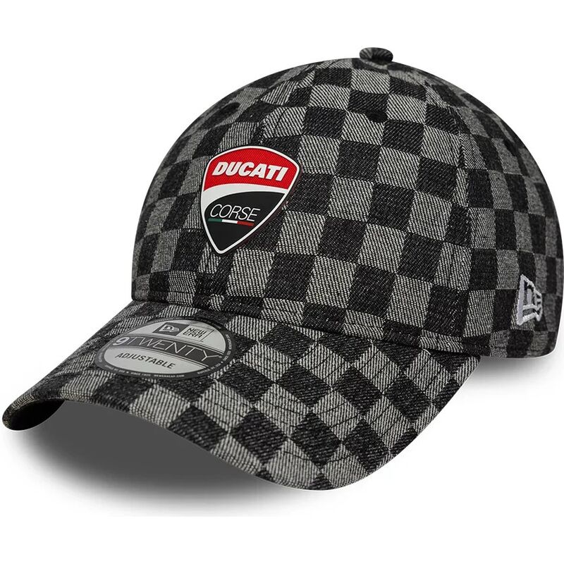 kepure-islenkta-juoda-reguliuojamas-9twenty-check-ducati-motor-motogp-new-era