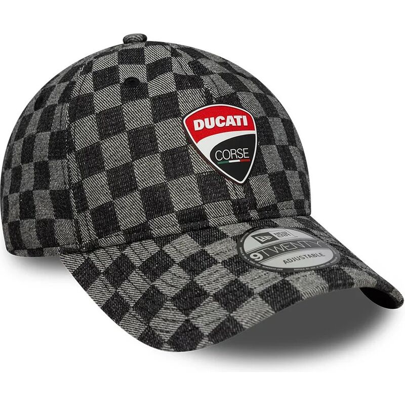 kepure-islenkta-juoda-reguliuojamas-9twenty-check-ducati-motor-motogp-new-era