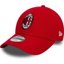 kepure-islenkta-raudona-reguliuojamas-vaikams-9forty-core-ac-milan-serie-a-new-era