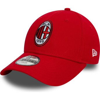 Kepurė išlenkta raudona reguliuojamas vaikams 9FORTY Core AC Milan Serie A New Era