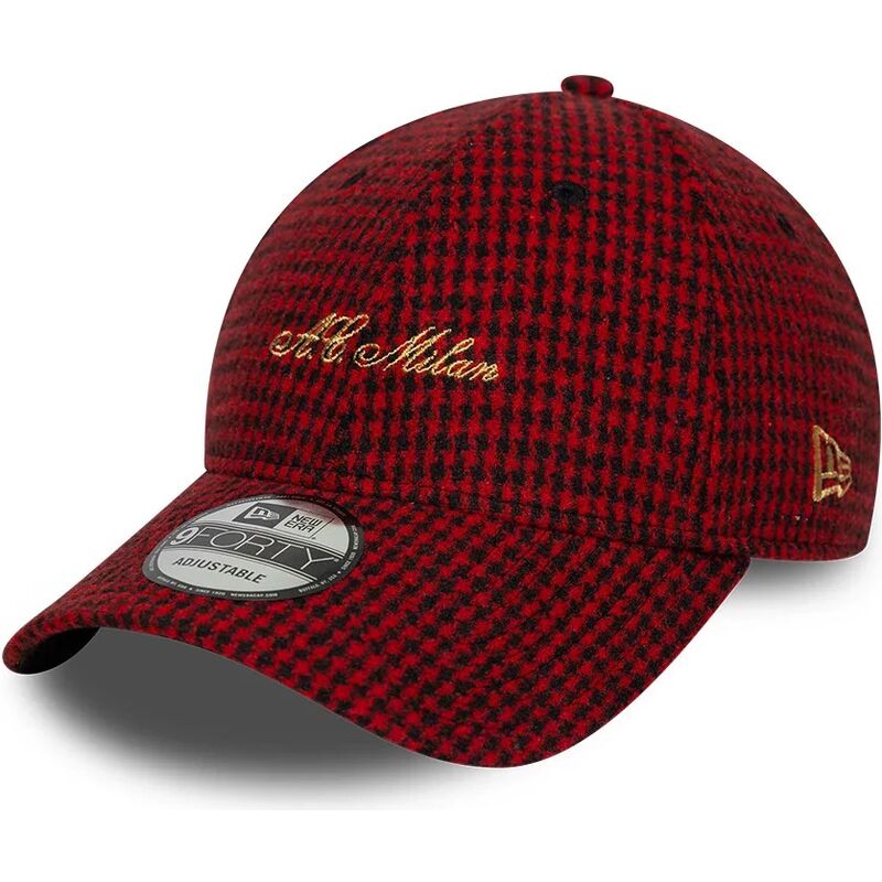 kepure-islenkta-raudona-reguliuojamas-9forty-houndstooth-ac-milan-serie-a-new-era