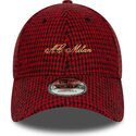 kepure-islenkta-raudona-reguliuojamas-9forty-houndstooth-ac-milan-serie-a-new-era