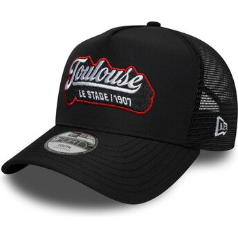 Kepurė išlenkta juoda snapback vaikams E Frame Patch Stade Toulousain New Era