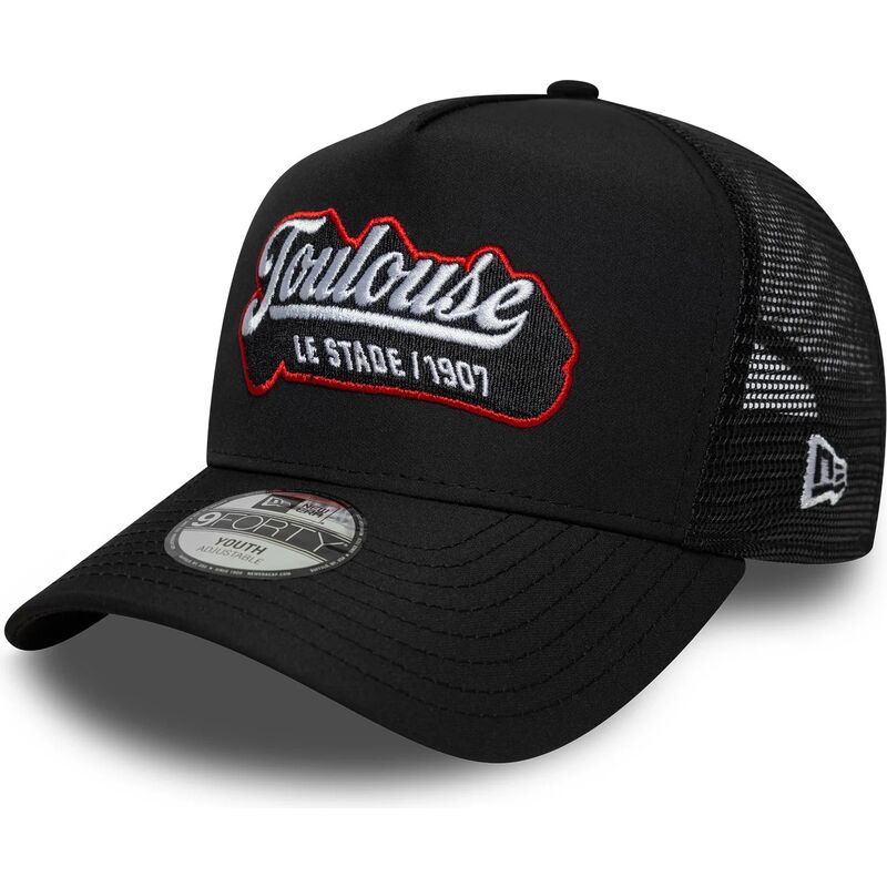 kepure-islenkta-juoda-snapback-vaikams-e-frame-patch-stade-toulousain-new-era