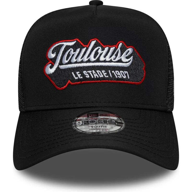 kepure-islenkta-juoda-snapback-vaikams-e-frame-patch-stade-toulousain-new-era