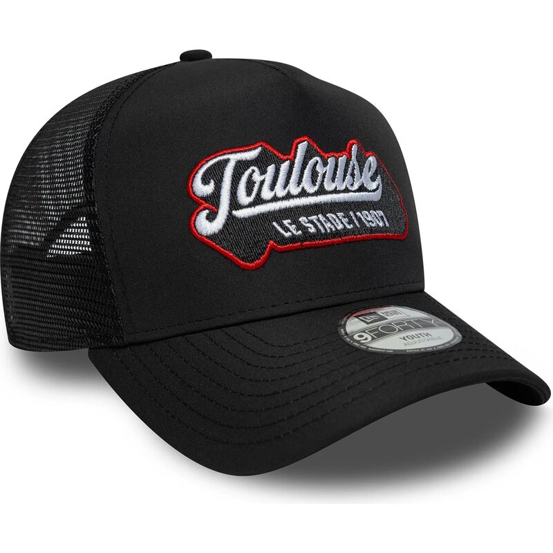 kepure-islenkta-juoda-snapback-vaikams-e-frame-patch-stade-toulousain-new-era