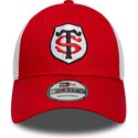 kepure-islenkta-raudona-reguliuojamas-9forty-league-stade-toulousain-top-14-new-era