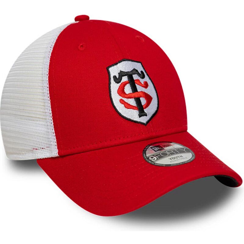 kepure-islenkta-raudona-reguliuojamas-vaikams-9forty-league-stade-toulousain-top-14-new-era