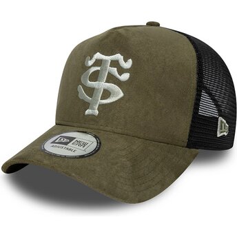 Kepurė išlenkta žalia snapback E Frame Faux Suede Stade Toulousain Top 14 New Era