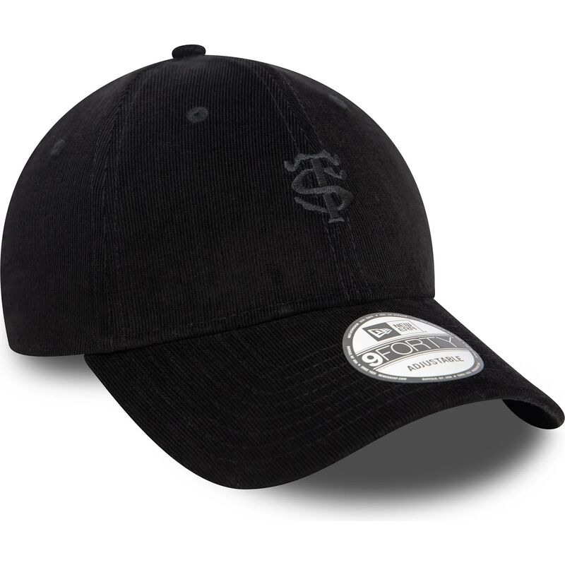 kepure-islenkta-juoda-reguliuojamas-9forty-baby-cord-stade-toulousain-top-14-new-era