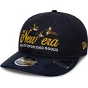 kepure-islenkta-tamsiai-melyna-reguliuojamas-9fifty-retro-crown-suede-new-era