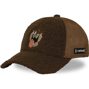 Kepurė išlenkta ruda snapback Tasmanijos velnias Looney Tunes Capslab