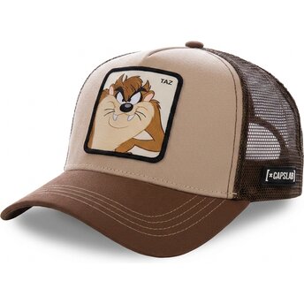 Kepurė išlenkta ruda snapback Tasmanijos velnias Looney Tunes Capslab