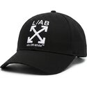 kepure-islenkta-juoda-reguliuojamas-clamp-arrows-twill-l-ab-c-o-off-white