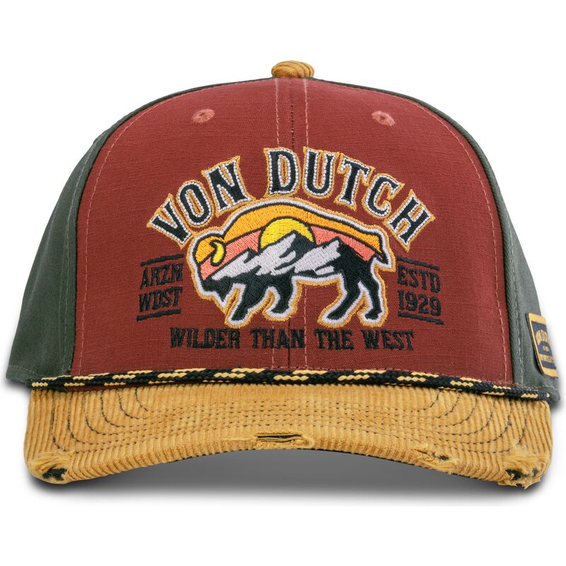 kepure-islenkta-raudona-snapback-sem15-von-dutch