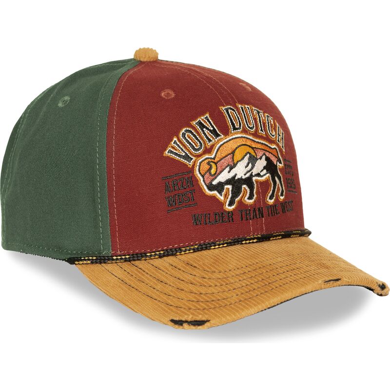 kepure-islenkta-raudona-snapback-sem15-von-dutch