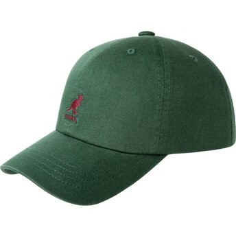 Kepurė išlenkta žalia reguliuojamas Washed Baseball Algae Kangol