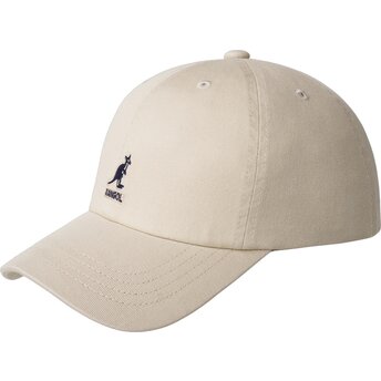 Kepurė išlenkta smėlio reguliuojamas Washed Baseball Kangol