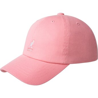 Kepurė išlenkta rožinė reguliuojamas Washed Baseball Pepto Kangol
