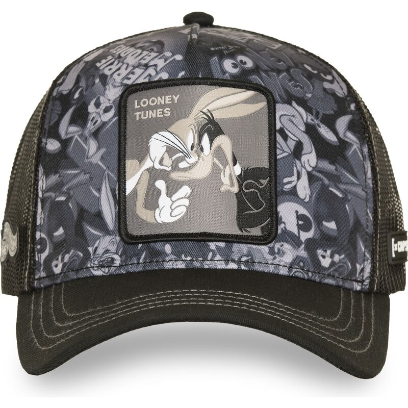 kepure-islenkta-juoda-snapback-loo14-duo-kiskis-bagsis-ir-antinas-lukas-looney-tunes-capslab