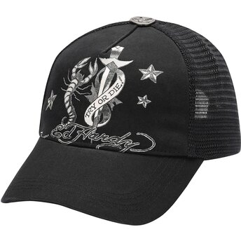 Kepurė išlenkta juoda snapback Dagger Scorpion Ed Hardy