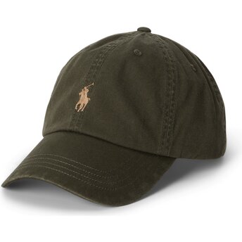 Kepurė išlenkta žalia reguliuojamas Cotton Chino Classic Sport Polo Ralph Lauren