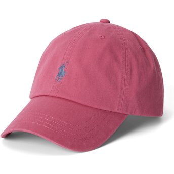 Kepurė išlenkta rožinė reguliuojamas Cotton Chino Classic Sport Polo Ralph Lauren