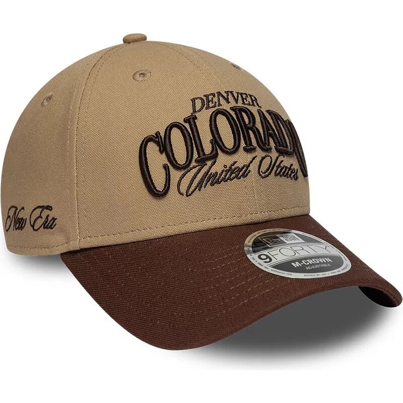 kepure-islenkta-ruda-reguliuojamas-9forty-m-crown-wordmark-denver-colorado-new-era